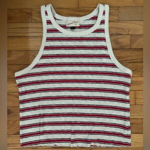 Universal Thread Striped Tank with Ribbing